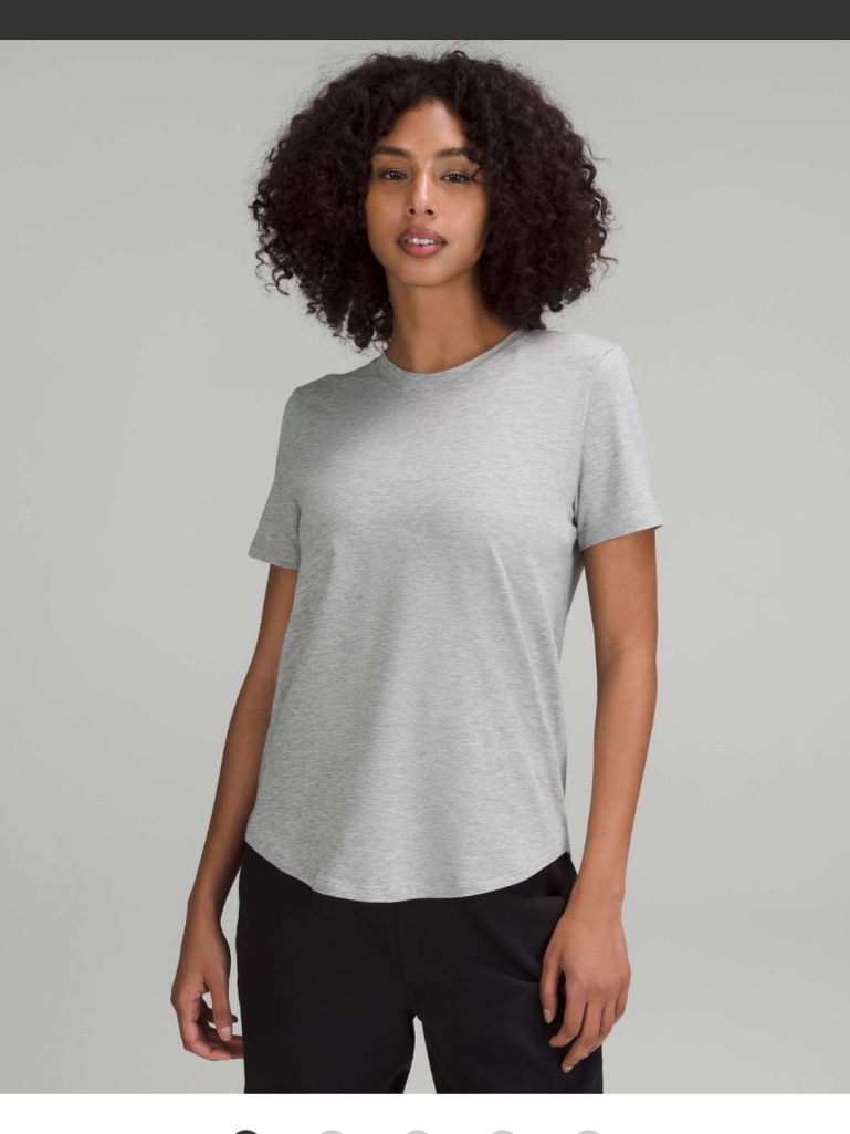 Lululemon Athletica Crewneck Short Sleeve Tee - Light Gray